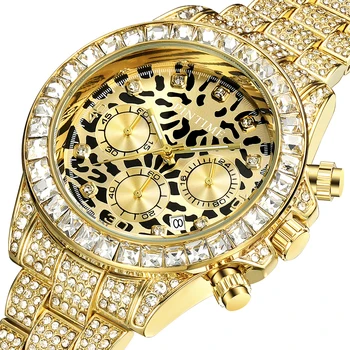 

Hip Hop Watch Bling Diamond Watch Rolexable Mens Watches Top Brand Luxury Quartz Watch Sports Chronograph Wristwatch Relogio
