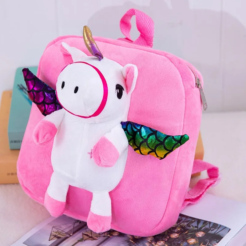 22 см Kawaii Единорог Плюшевый Рюкзак Мягкая Кукла Плюшевая сумка на плечо подарок на день рождения для детей и девочек - Цвет: PK