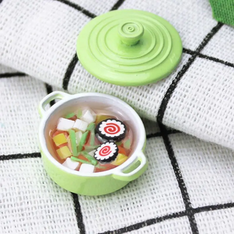 DIY Миниатюрная модель игрушки Моделирование мини цвет суп чаша кукла украшения для дома