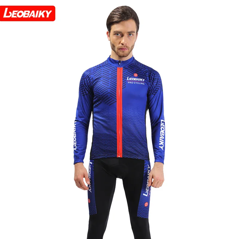 11 Brand Pro Team Men Cycling Jersey Set Long Sleeves MTB Bike Clothes Bicycle Clothing Autumn Thin Cycle Sportswear - Цвет: 11