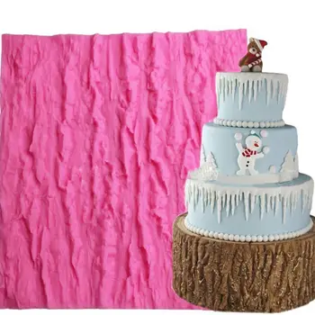 

OOTDTY Tree Bark Texture Silicone Mold Cake Fondant Impression Mat Decorating Supplies