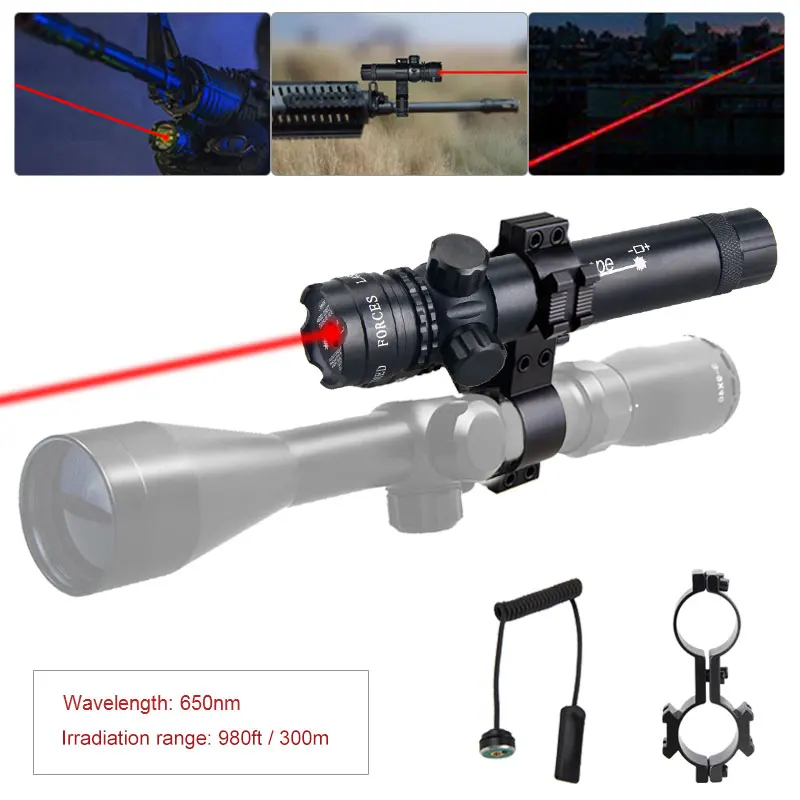 

Tactical Laser Pointer Sight Hunting Red Dot Rifle Mount Compact Scope Airsoft QD 45 Degree Offset 25.4mm Ring Barrel Switch Rai