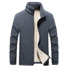 Утолщенное теплое зимнее пальто, новинка, мужские флисовые куртки со стоячим воротником, большие размеры 6XL 7XL 8XL 9XL