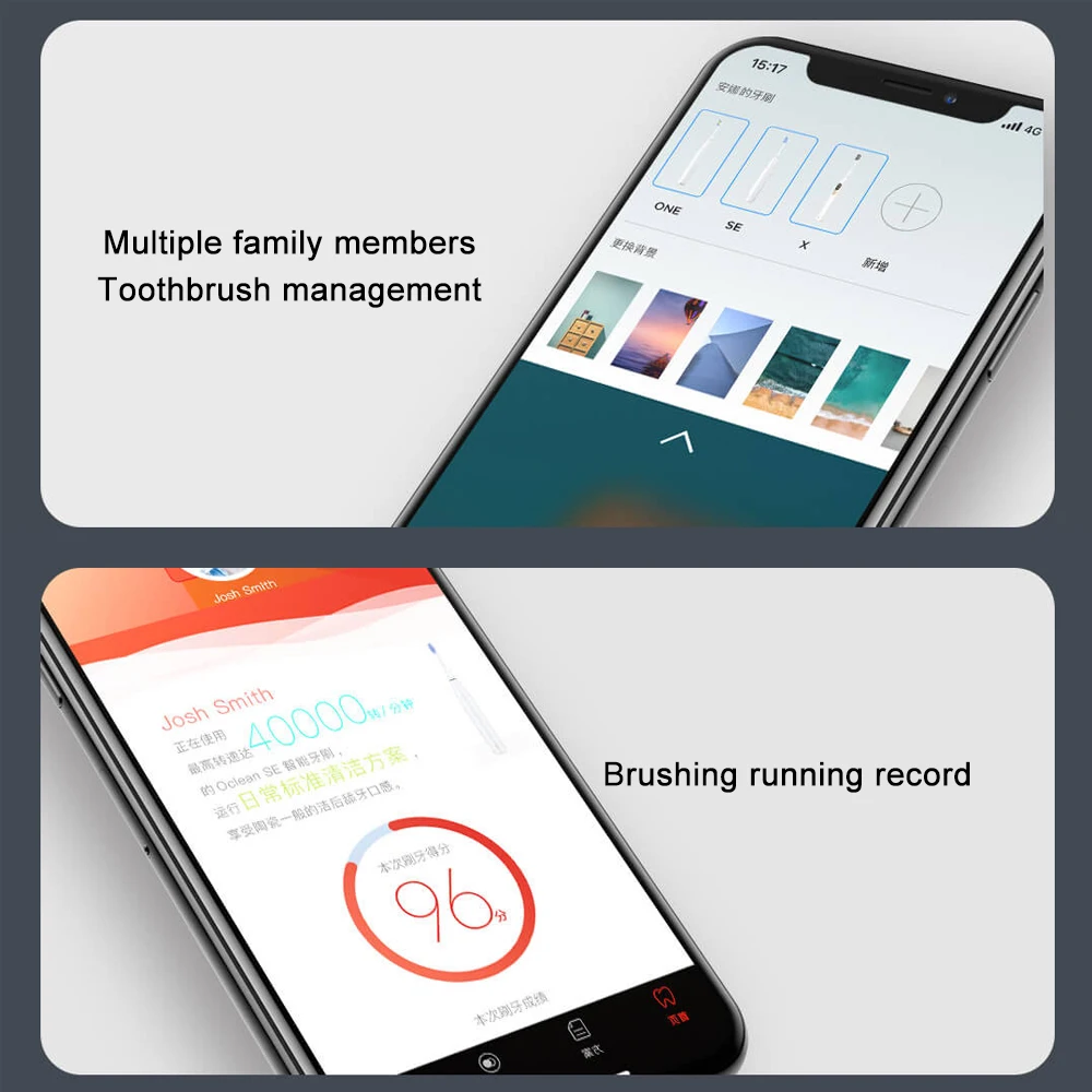 Xiaomi mijia Oclean X умная электрическая зубная щетка Смарт сенсорный экран звуковая электрическая зубная щетка перезаряжаемая Водонепроницаемая зуб для взрослых