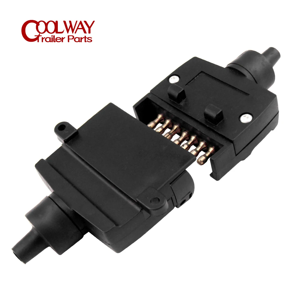 Trailer 7 Pin Flat Male Female Plug Socket Connector Motorhome Car Auto Truck  Boat CaravanRV Parts Camper Accessories thread female head pneumatic connector type coupling connector eu standard fitting for air compressor air tools