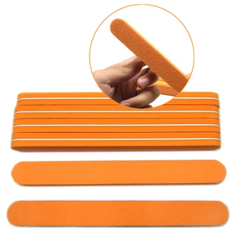 

10pcs Nail Sandpaper Sponge Nail File Orange Nail Files Buffer 100/180 Sanding Foam Emery Board Washable Salon Manicure Tools