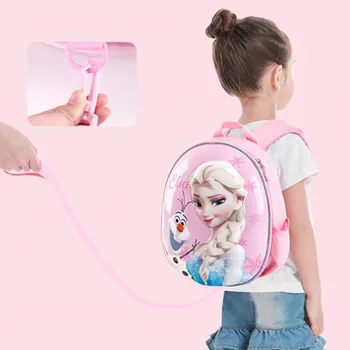 

Original Disney Frozen Elsa Princess Hello Kitty Child 3 To 5 Years Old Schoolbag Cute Kid Anti-lost Eggshell Backpack X5616