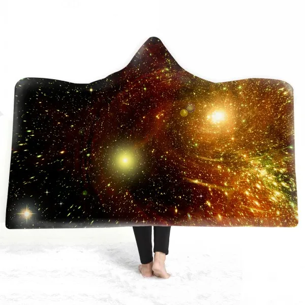 Color-32 Одеяло из микрофибры, 3D принт, галактика, космос, Вселенная, флис, шерпа, одеяло для подростков, носимое, с капюшоном, пледы, теплое одеяло - Цвет: Color-32