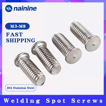 

Welding Screws [M3 M4 M5 M6 M8] 304 Stainless Steel Weld Threaded Studs for Capacitor Discharge Spot Nails A038