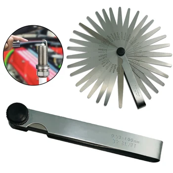 

1 Set Metric Feeler Gauge 32 Blades Metric 0.03-1mm 0.001-0.040inch Thickness Gap Measurement Tools