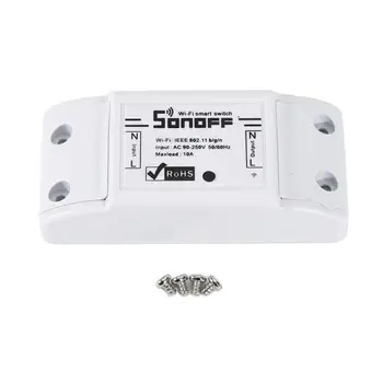 

ITEAD Sonoff Basic R2 Wifi Smart Wireless Remote Switch Controller Module Work With Alexa Google Home EWeLink For Apple Android