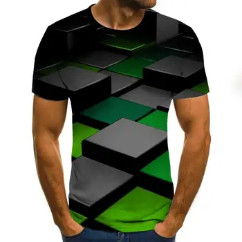 

Three-dimensional vortex men's T-shirt 3D printing summer O collar daily casual funny T-shirt fashion men and women