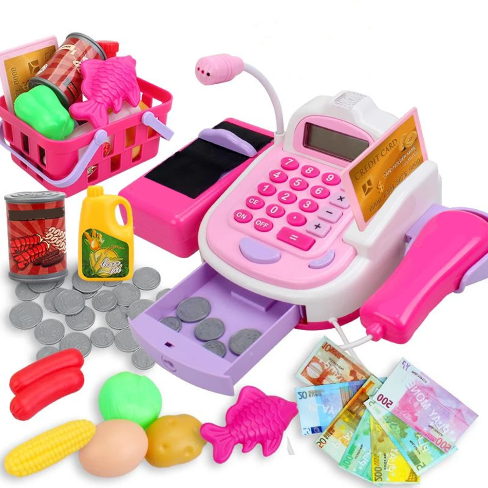 48 шт., детские игрушки для ролевых игр, многофункциональный кассовый аппарат, набор для моделирования электронных покупок, игрушки для девочек, детские подарки#40