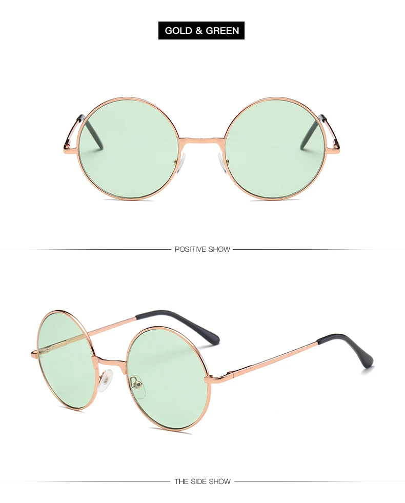 Модные Разноцветные Ретро Круглые Солнцезащитные очки женские солнцезащитные очки с линзами сплав Солнцезащитные очки женские очки водительские очки автомобильные аксессуары