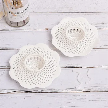 

Drain Hair Stopper Cover Filter Sink Strainer Silicone Bath Kitchen Shower Use Prevents Clogging Floor White Sink Floor Cover
