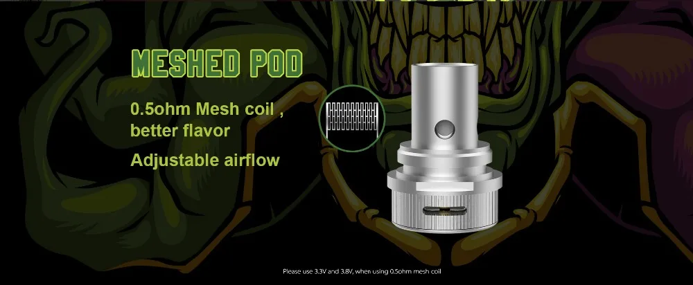 vape pod Original Vapefly Jester Mesh Coil Head 0.5ohm Mesh 1.2ohm regular coil for Vapefly Jester Pod Meshed kit accessories (6)