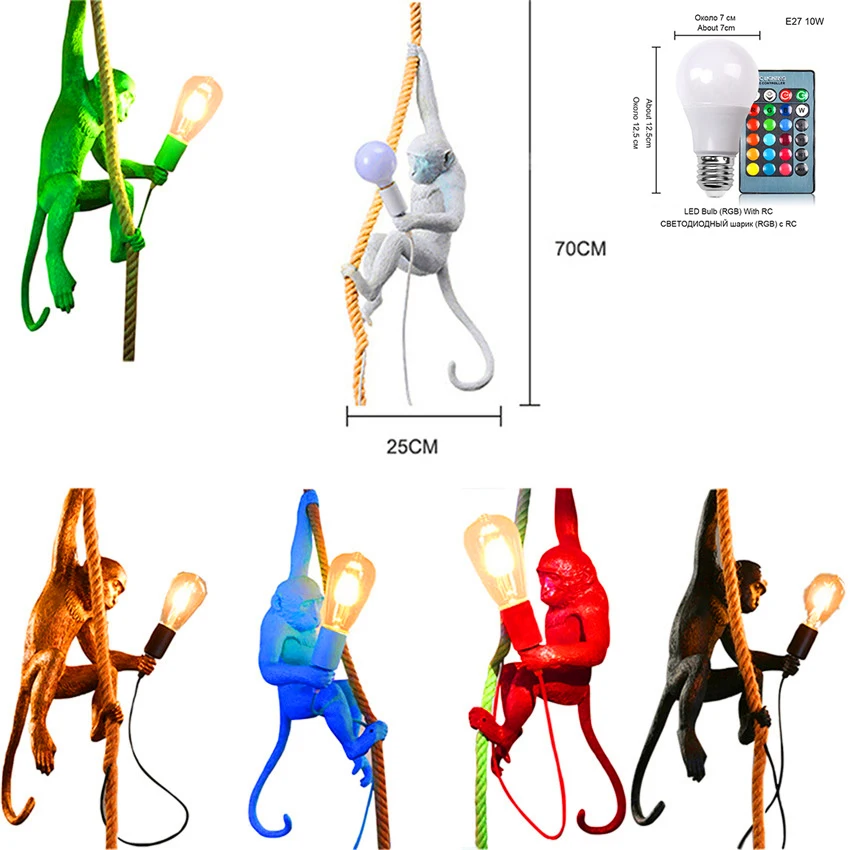 Современные светодиодные подвесные светильники из смолы скандинавские лампы с