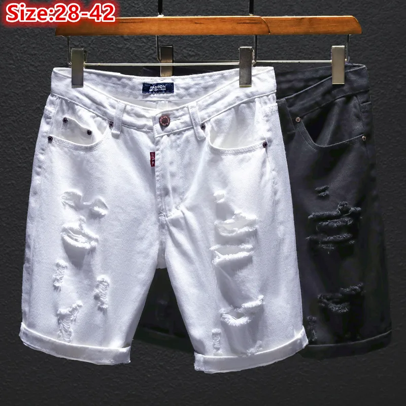 Summer Denim Off White Shorts Ripped 
