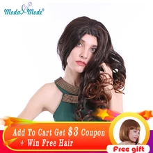 Moda& Mode волосы 2" Длинные глубокая волна синтетический кружевной передний парик блонд Омбре кружевные Парики часть парик для женщин термостойкий