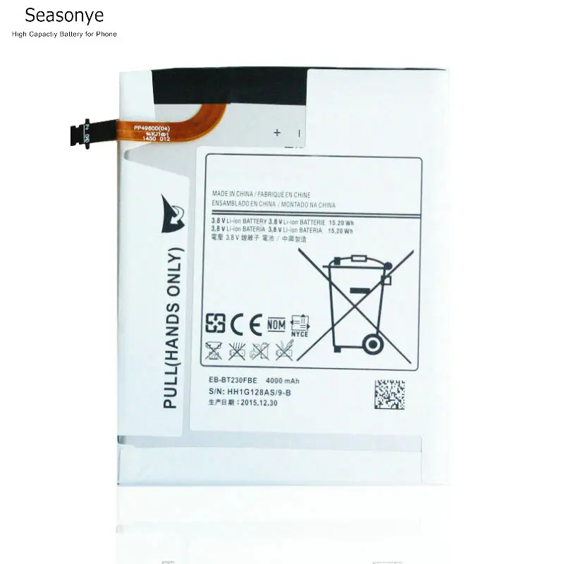 Seasonye 4000 мАч EB-BT230FBE Замена платы Батарея для samsung Galaxy планшет 4 7,0 7," SM-T230 SM-T231 SM-T235 T230 T231 T235