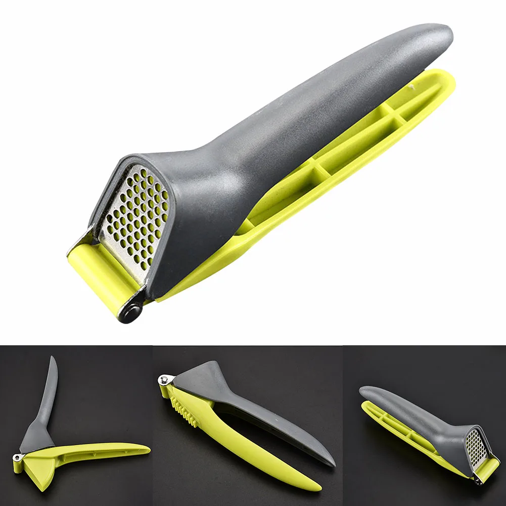 Crusher Kitchen Tool Manual Cooking Tool Garlic Press Stainless Steel Household Supplies Easy Clean Safe Handle