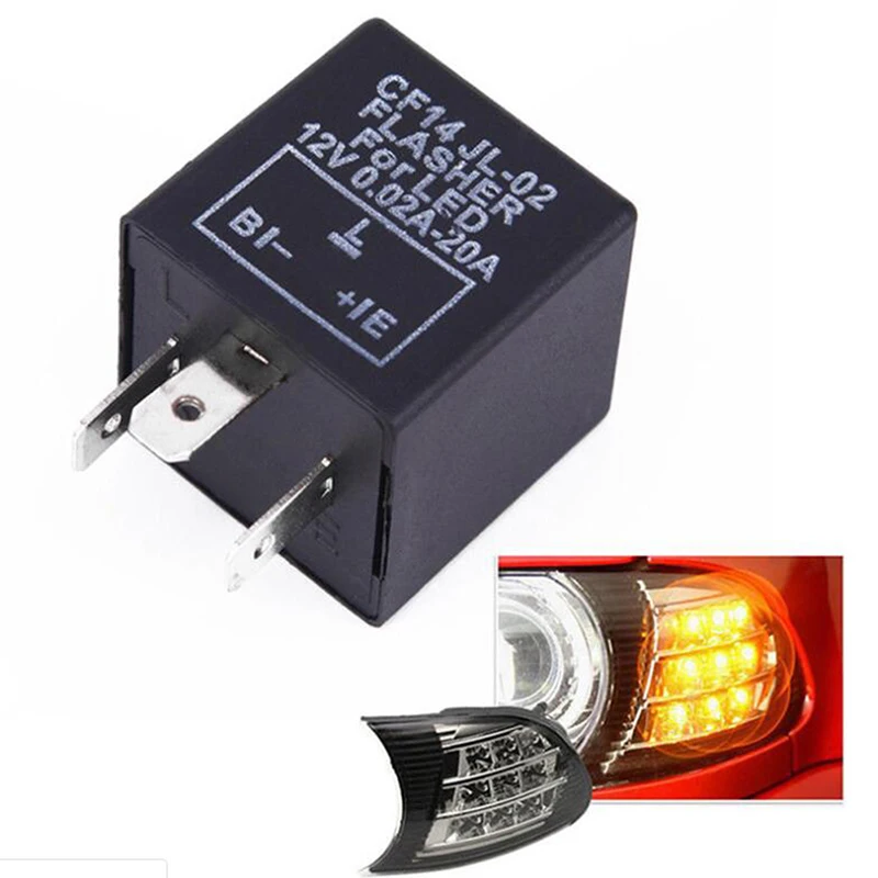 HUIQIAODS 3Pin CF14 JL-02 EP35 Electronic LED Flasher Relay For LED Hyper Fast Blink for Turn Signal Light Bulbs HUIQIAODS 3Pin CF14 JL-02 EP35 Electronic LED Flasher Relay For LED Hyper Fast Blink for Turn Signal Light Bulbs