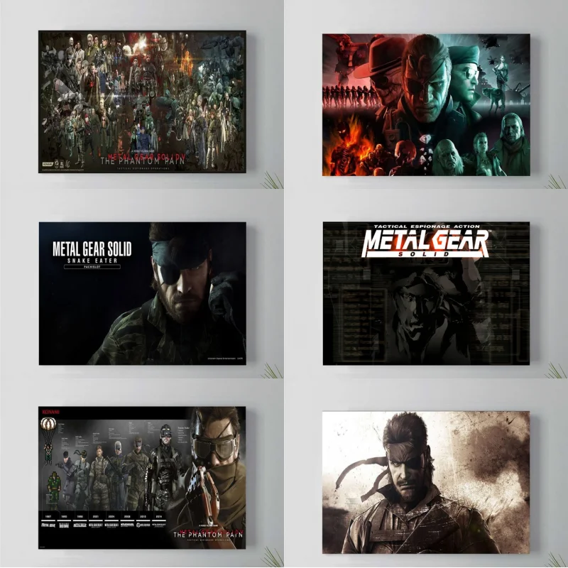 Metal Gear Solid MGS Video Game Poster And Print Canvas Art Painting Wall Pictures For Living Room Decoration Home Decor | Дом и сад