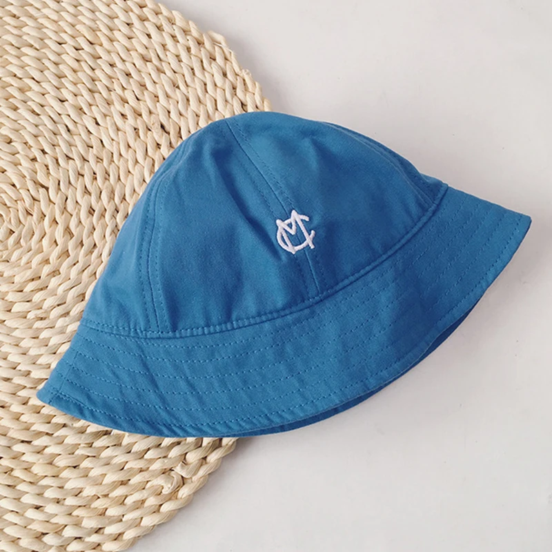 Spring Baby Bucket Hat For Boy Girl Fun Letter Embroidery Fisherman Hats Beach Sun Cap Children Outdoor Kids Panama Caps 2-4Y custom baby accessories Baby Accessories