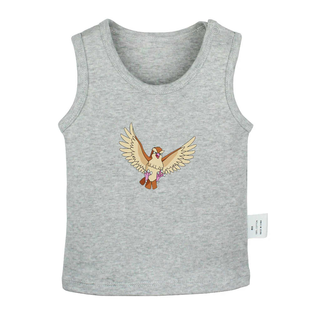 Милый мультяшный Покемон Beedrill Pidgeot Pidgey Venomoth Tauros новорожденных детские майки футболки для малышей жилет без рукавов Одежда для младенцев
