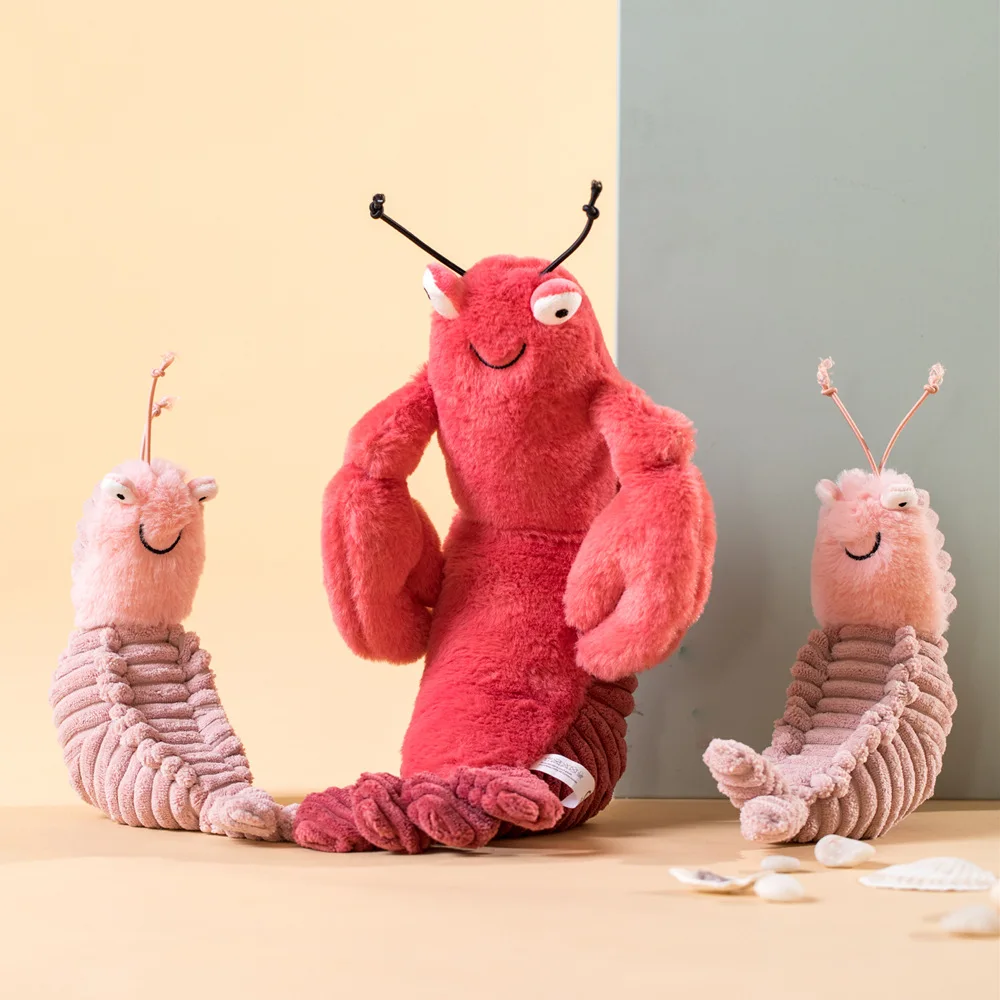 

22/30cm Lovely Sheldon Shrimp Plush Toys Cartoon Shrimp Toys Stuffed Dolls Soft Animal Baby Appease Doll Kids Toys Xmas Gift