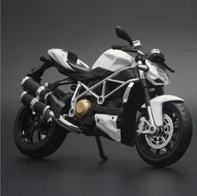 

1: 12 Battle Eagle Ducati Simulation Alloy Motorcycle Model Children's Toy Car With Sound And Light Boy's Birthday Gift White