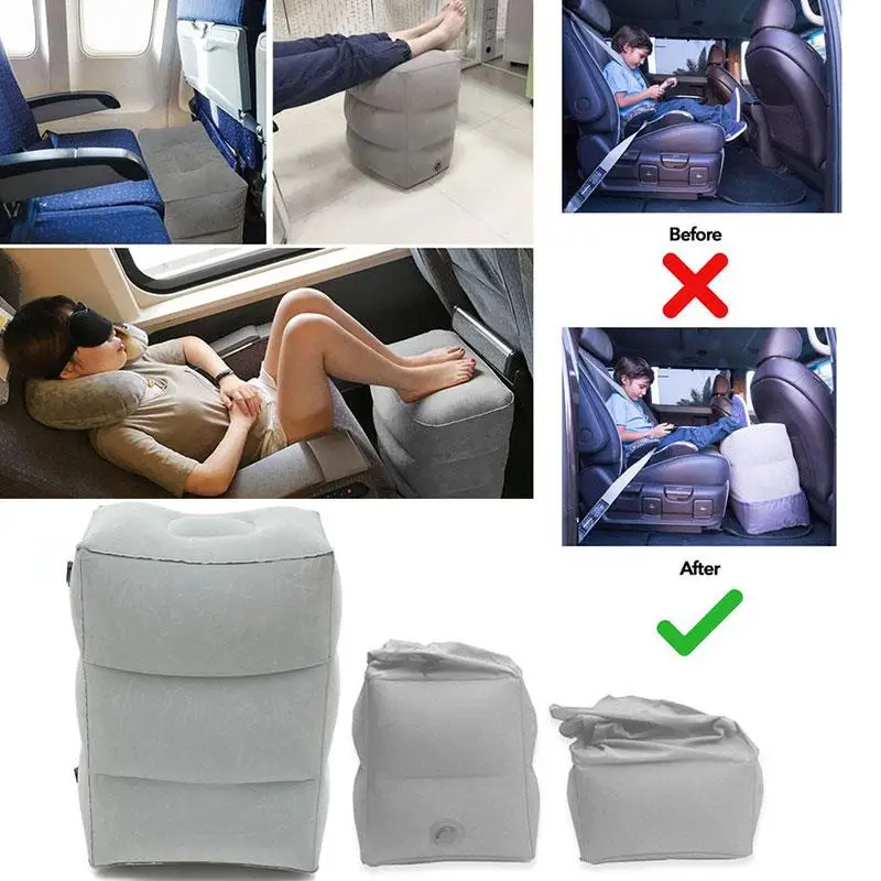 

Lightweight Air Pad Inflatable Foot Pad Three Layers Home Train Airplane Travel Foot-Rest Portable Recycling Outdoor PVC Office