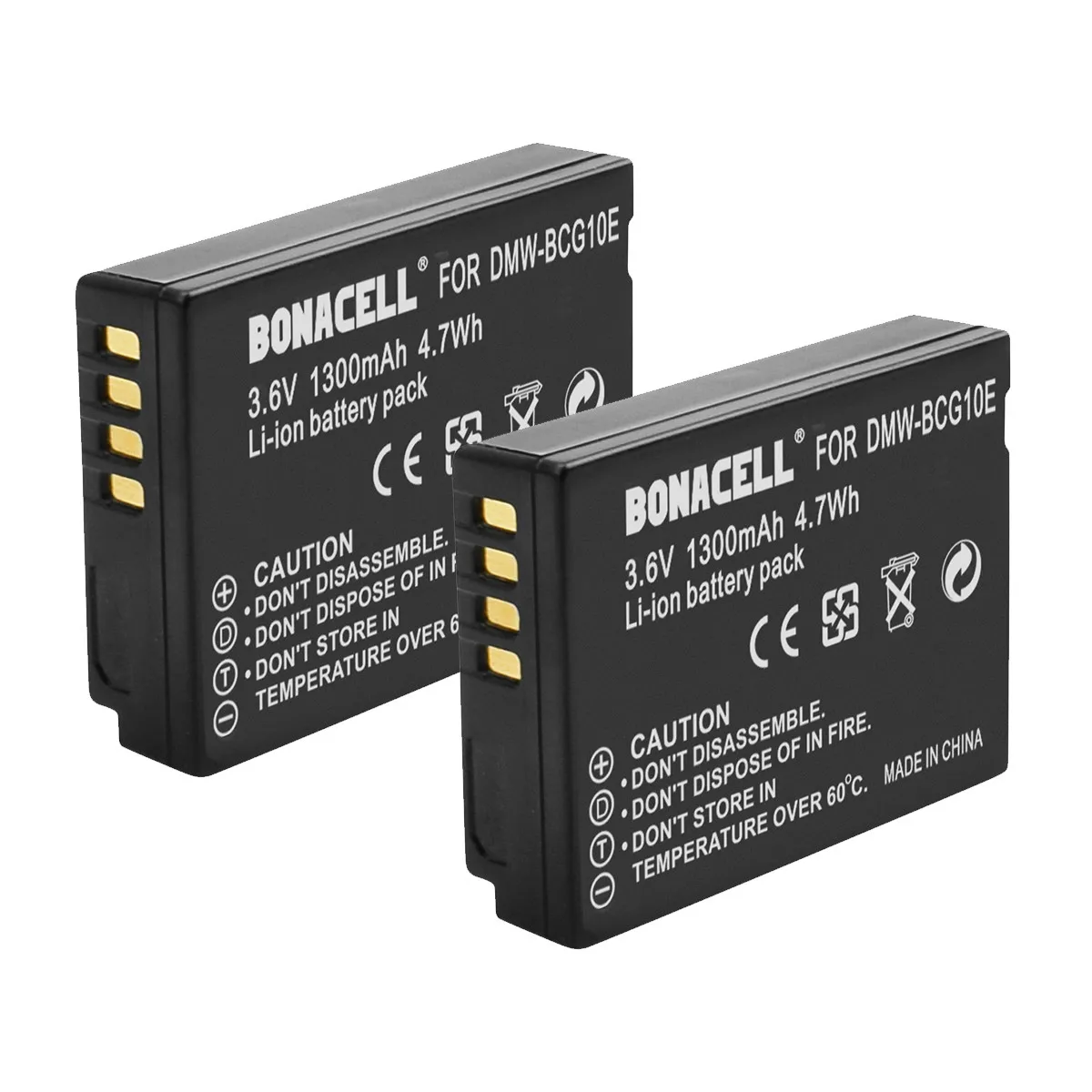 Bonadget 1.3Ah BCG10E Замена Батарея DMW-BCG10 ДМВ BCG10 для цифрового фотоаппарата Panasonic DMC-3D1DMC-TZ7 DMC-TZ8 DMC-TZ10 DMC-TZ18 Батарея