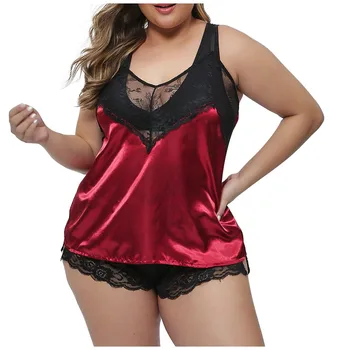 

Satin Silk Underwear Women New Sexy Lace Soft Lingerie Sleepwear Nightdress Sexy Oversized Pajamas Women Pyjama Satin Femme