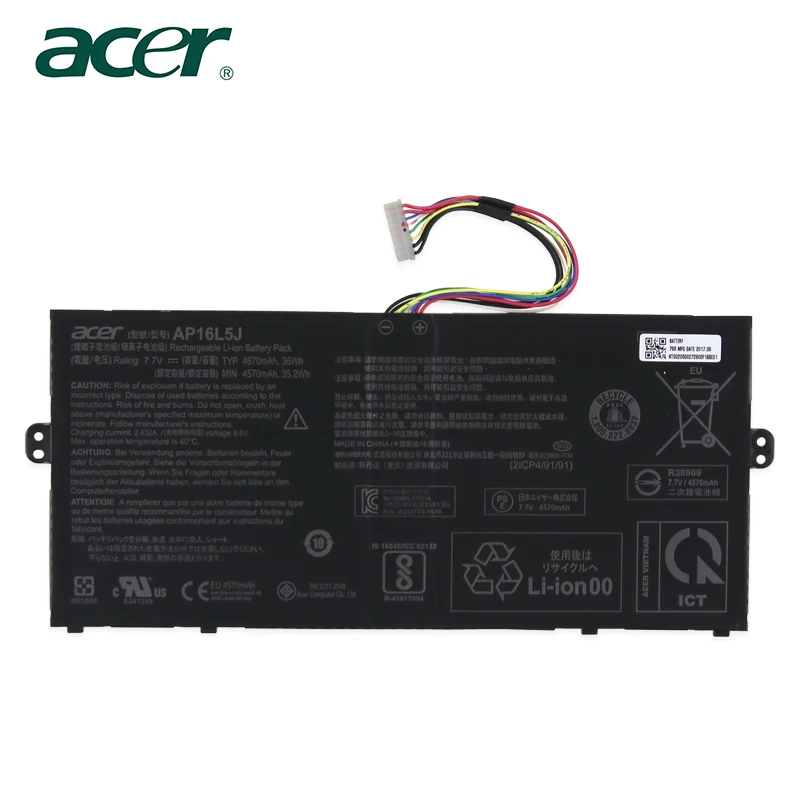 Аккумулятор для ноутбука acer SF514-52T-83U3 SF514-52T-86W1 спин 1 SP111-32N SF514-52T-5847 AP16L5J 2ICP4/91/91