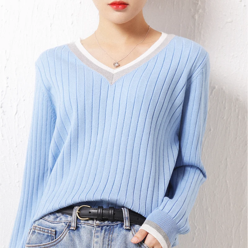 womens sweaters 2019 sweater women V-collar pullover wome knitted sweater cashmere sweater women Plus Size winter sweater women