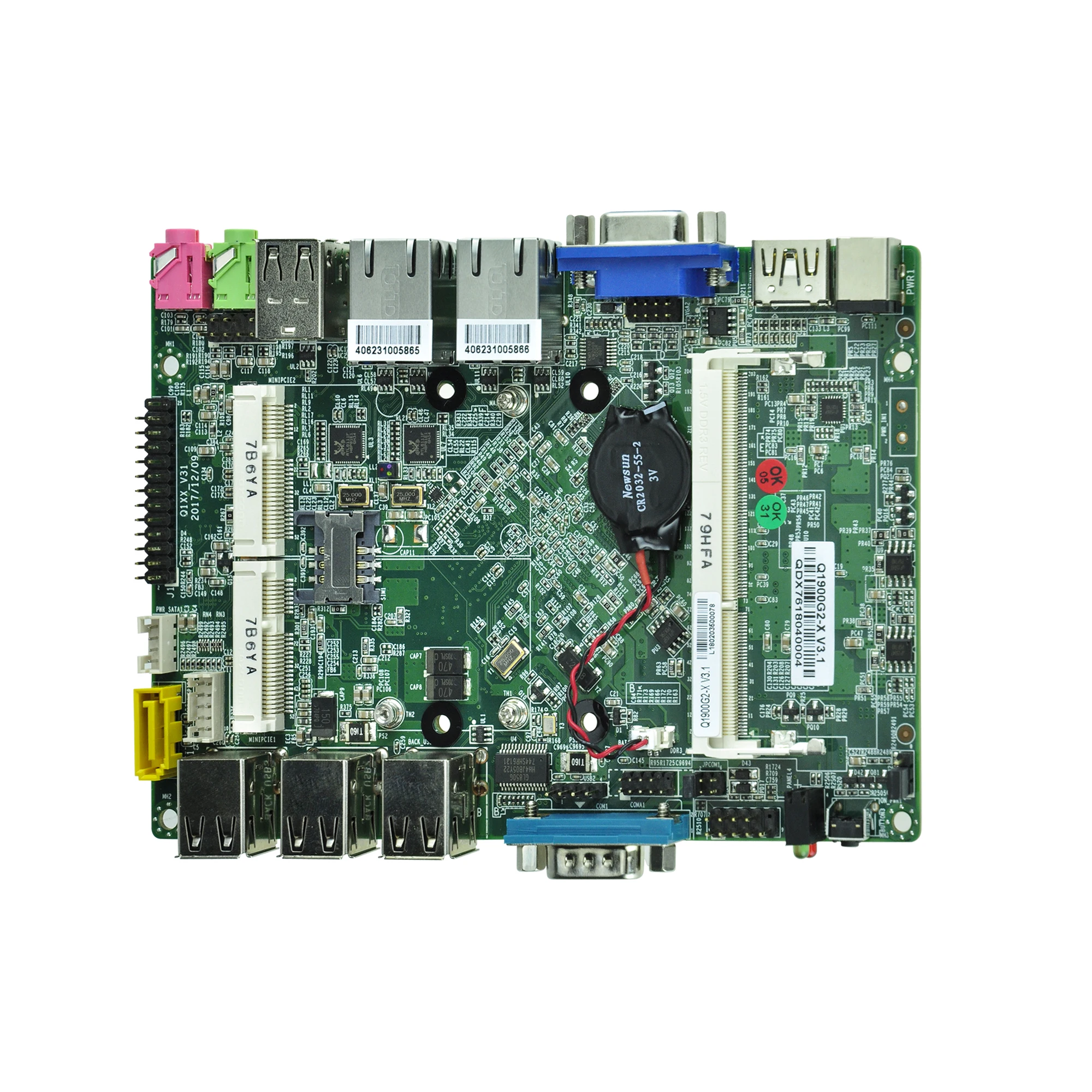 Мини компьютер Qotom Q190X без вентилятора мини J1900 J1800 с поддержкой Ubuntu 7rs232 две LAN