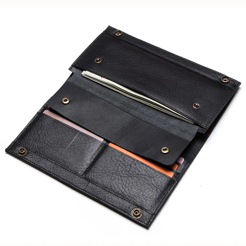 Contact's New Men's Long Wallet Thin Clutch Wallets Male Phone Bag For 6.5"cell Phone With Card Holders High Quality Cuzdan