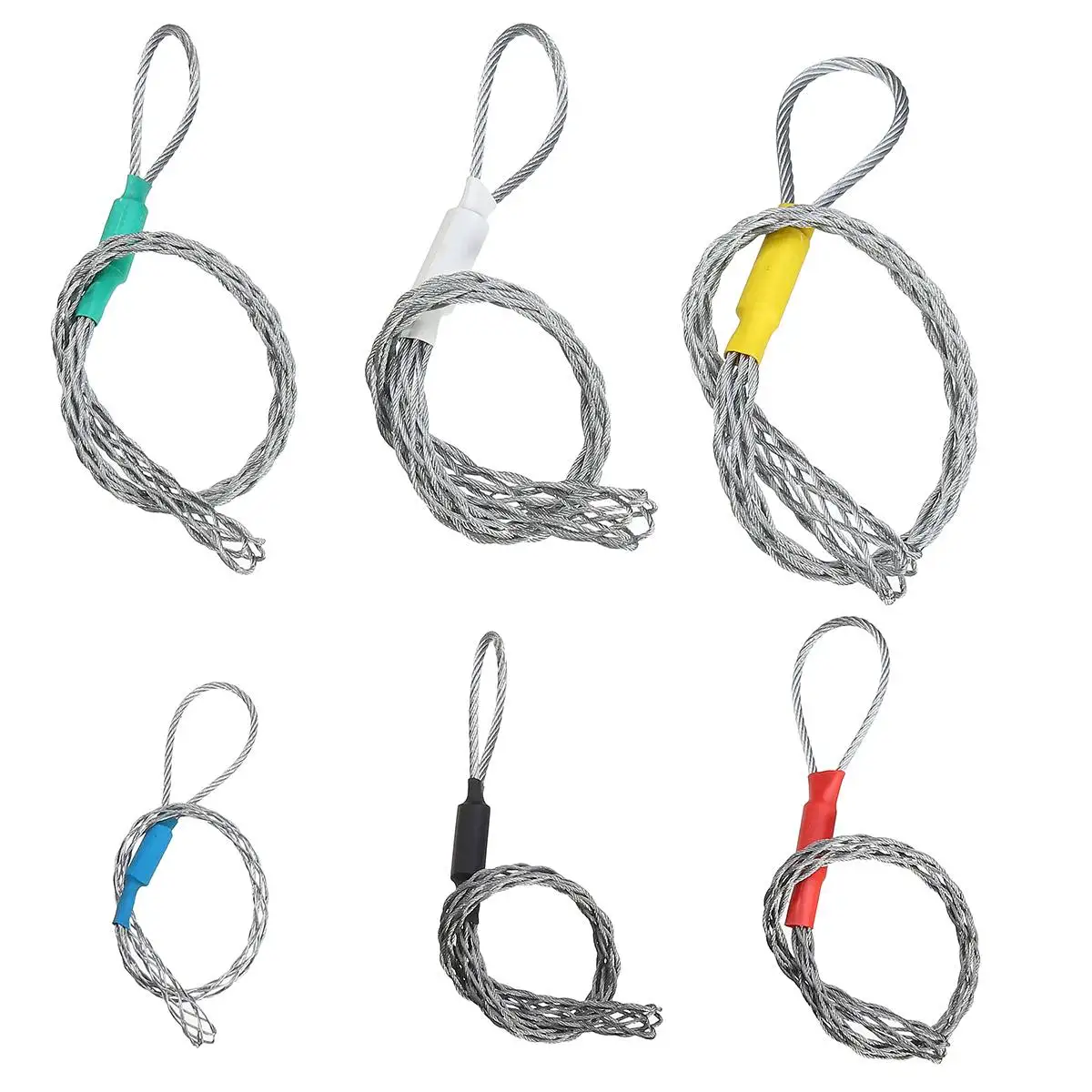 Galvanizing Metal Cable Socks Antislip Pipe Conduit Cable Puller wire grips Pull Net Cover Accessory For 4 6 10 12 15 20 25mm
