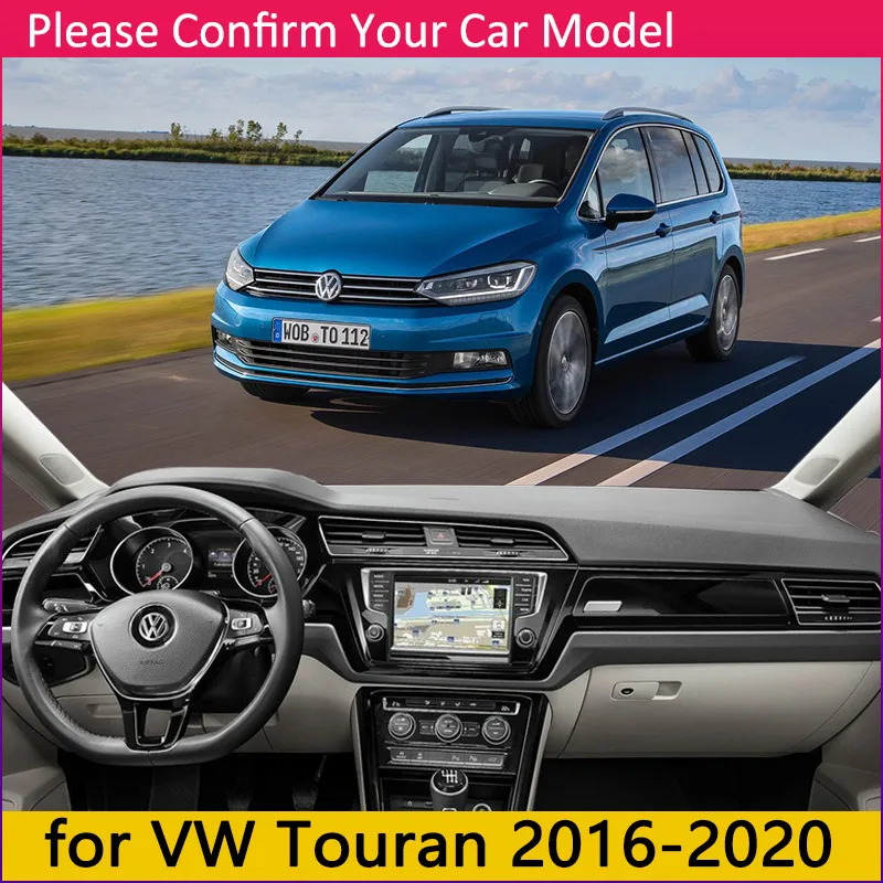 Для Volkswagen VW Touran 2003~ Противоскользящий коврик на приборную панель солнцезащитный коврик для панели - Название цвета: Touran 2016-2020