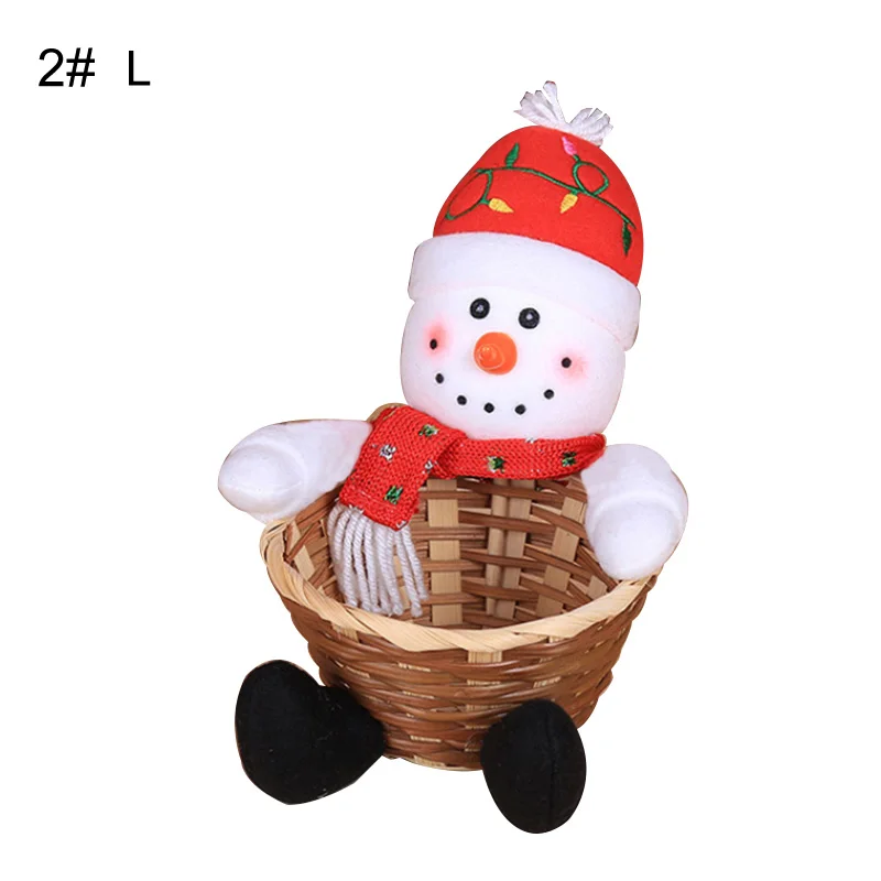 S/L милый Санта-олень Конфета в виде снеговика корзина для фруктов контейнер для хранения Рождественский Настольный Декор корзина подарок Рождественское украшение - Цвет: 2