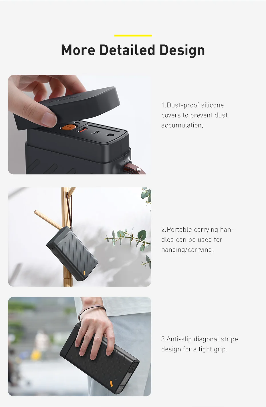 Baseus Démarreur transportable  de voiture 16000 mAh 100Watt-14