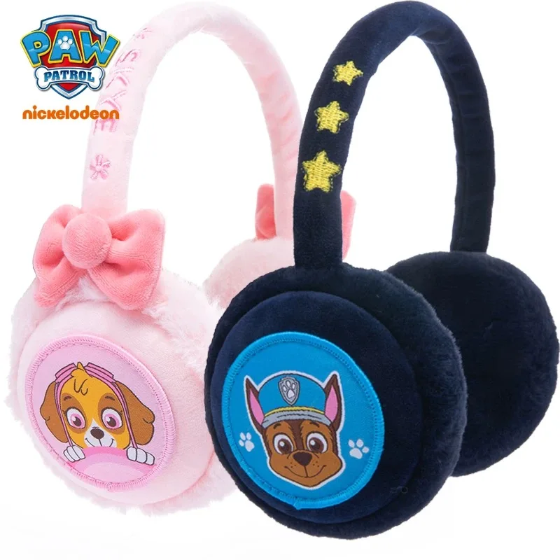 1 шт. оригинальные наушники Paw Patrol для девочек и мальчиков Скай Маршалл и Чейз регулируемые ухо теплые наушники Мягкий зимний головной убор