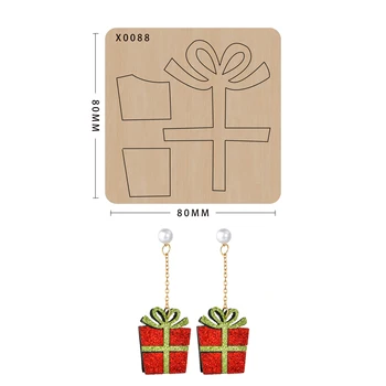 

Diy craft Knife molds Christmas Gift box earrings stamps and dies for card making Santa earrings Suitable for big shot machines