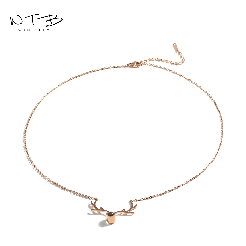 Wantobuy модное стальное колье из нержавеющей стали ювелирные изделия розовое