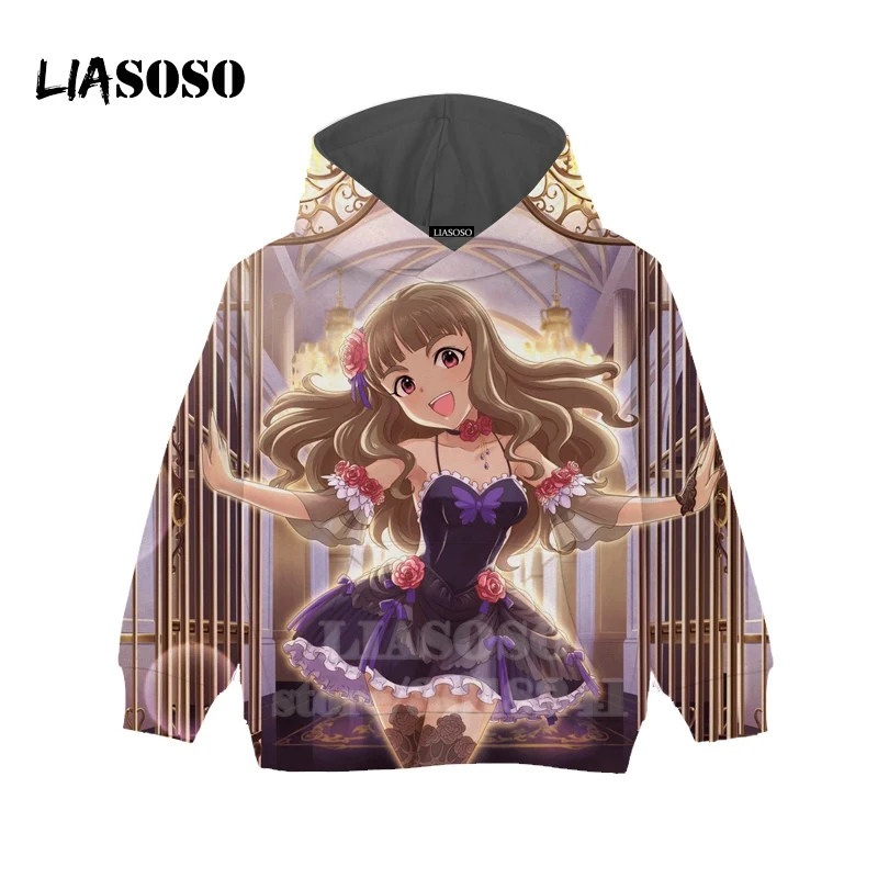 Новая детская толстовка с 3D принтом Anastasia Idol Master Золушка для девочек детские толстовки с капюшоном с Аниме Топ для мальчиков и девочек, Детский свитер для подростков, B173 - Цвет: 3