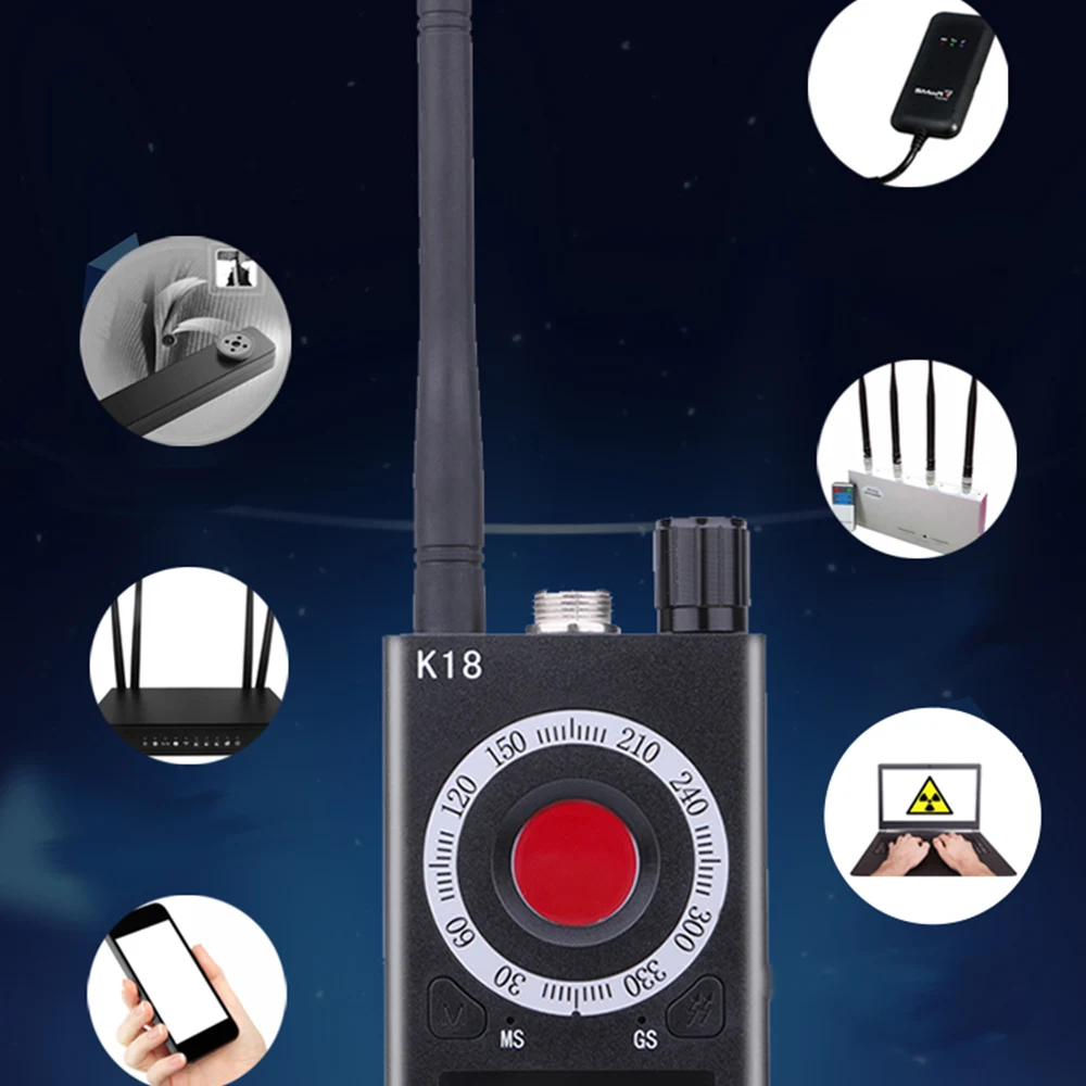 1 МГц-6,5 ГГц K18 мульти-функциональный детектор Камера GSM аудио прибор обнаружения устройств подслушивания gps сигнала объектива устройство радиослежения обнаружения Беспроводной продукты