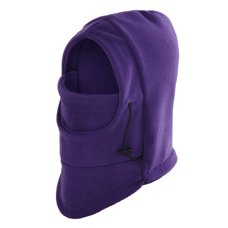 Dilidala зимние теплые вязаные шапки, ветрозащитная шапка, уличная шапка для верховой езды, маска, шапка, шейный шлем, шапочки для унисекс, Балаклава, шапки - Цвет: Purple