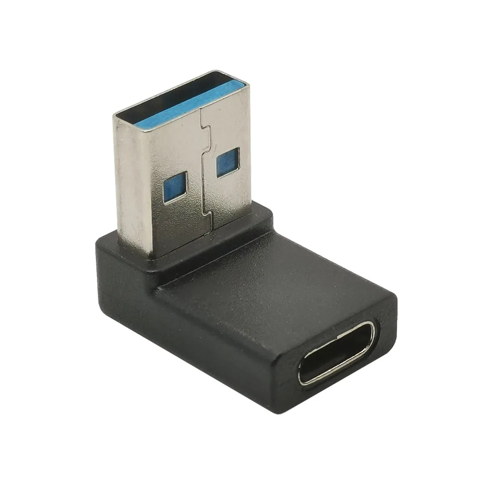 스위치 Lite PS4 PC용 USB C타입 암-USB 3.0 수 어댑터, 90 도 엘보 C타입 컨버터 어댑터