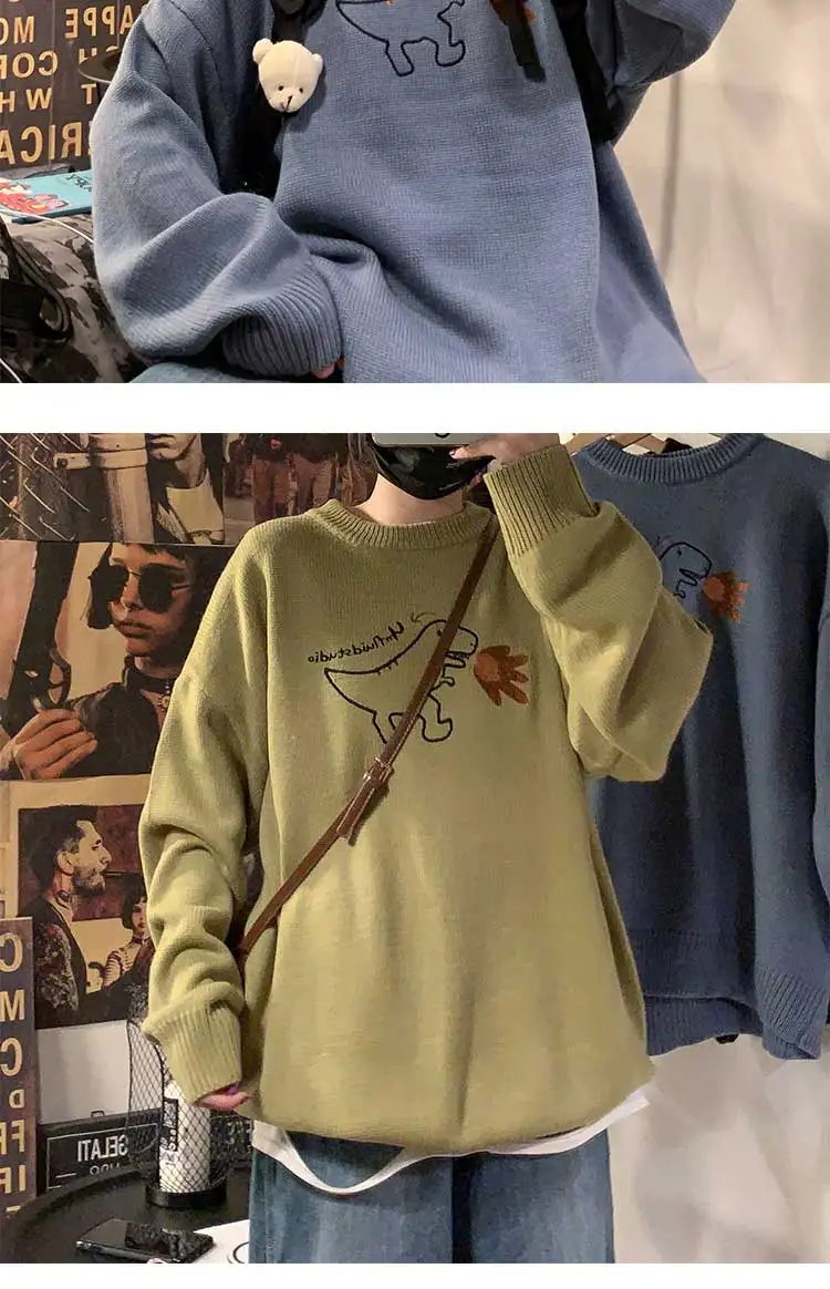 Мужские свитера с принтом, простые, 2XL, свободные, корейские, Харадзюку, мужские, вязаные, высокое качество, Круглый ворот, повседневные, мягкие, толстые, подходят ко всему, модные, шикарные